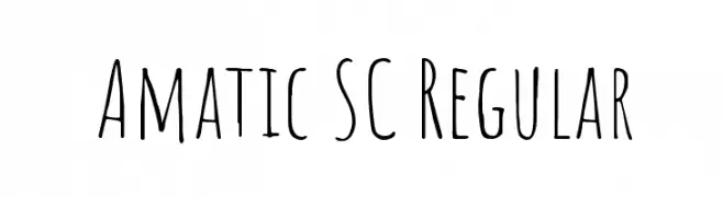 Amatic SC Regular  font caratteri gratis