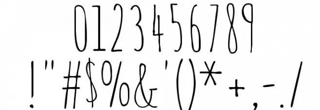 Amatic SC Regular Font OTHER CHARS