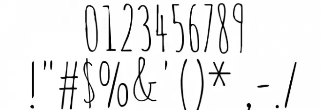 Amatic SC Regular Font OTHER CHARS