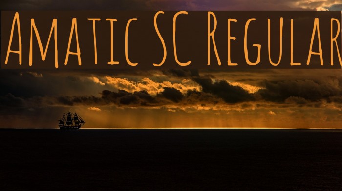Amatic SC Regular Fuentes examples