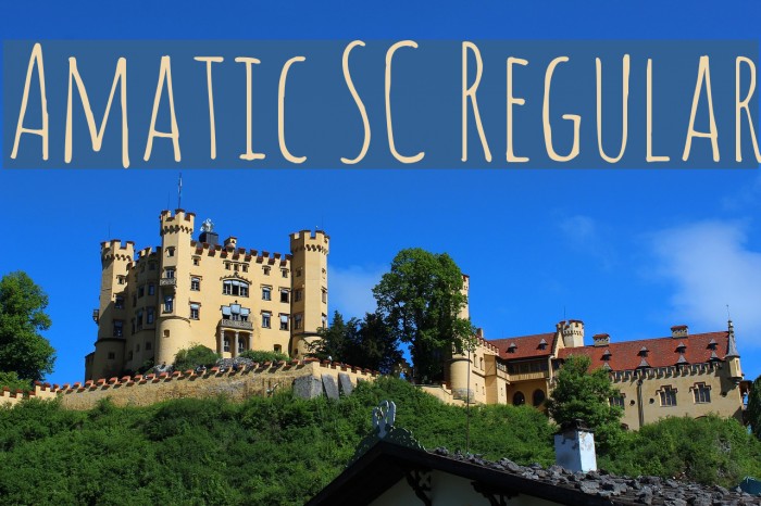 Amatic SC Regular Fuentes examples