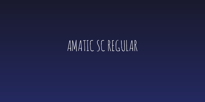 Amatic SC Regular Social Header