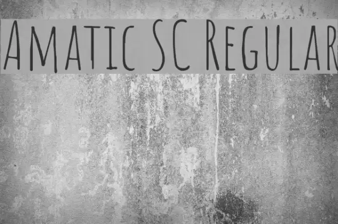 Amatic SC Regular Font examples
