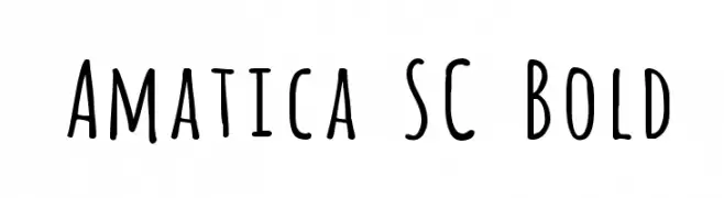 Amatica SC Bold  免费字体下载