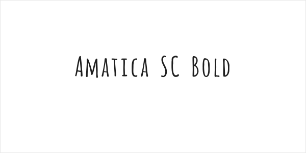 Amatica SC Bold Logo