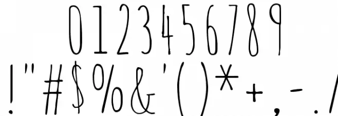 Amatica SC Regular Font OTHER CHARS