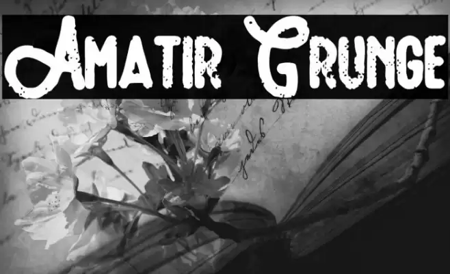 Amatir Grunge Schriftart examples