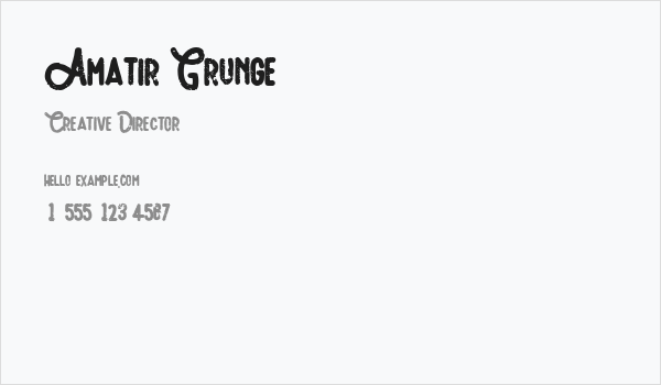 Amatir Grunge Business Card