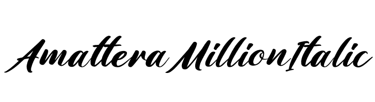 Amattera Million Italic  Free Fonts Download