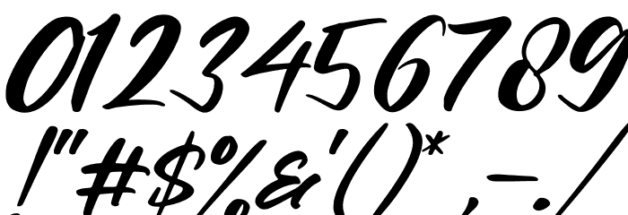 Amattera Million Italic Font OTHER CHARS