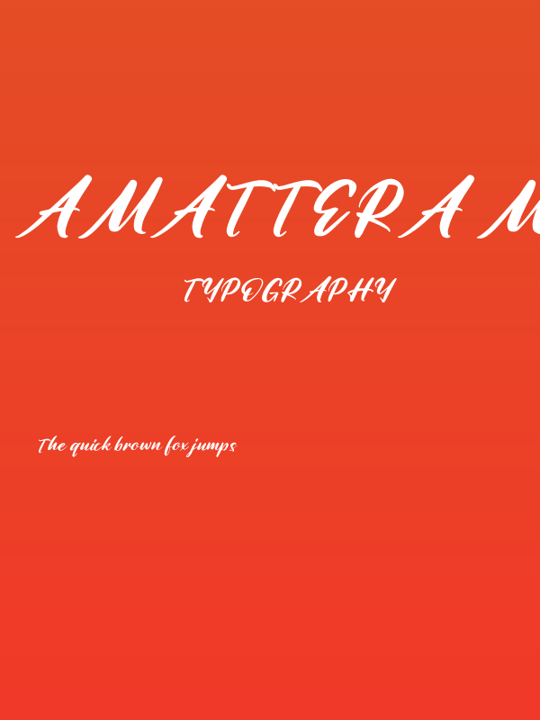 Amattera Million Italic Poster