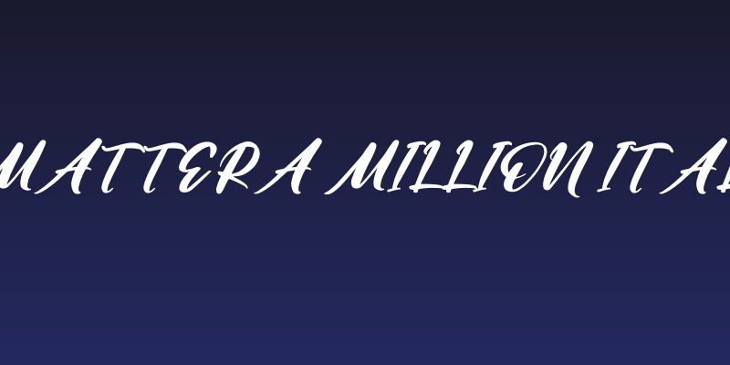 Amattera Million Italic Social Header