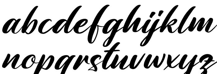 Amattera Million Italic Font LOWERCASE