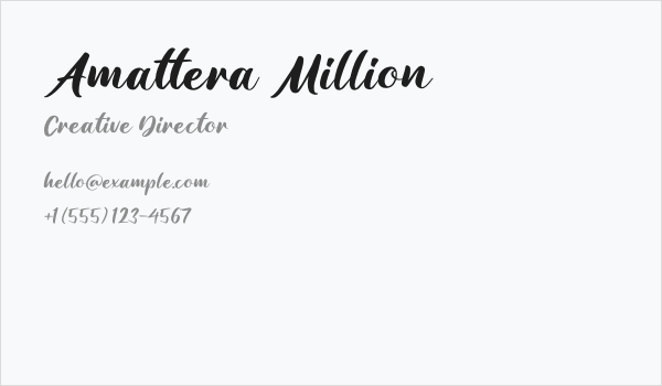 Amattera Million Business Card