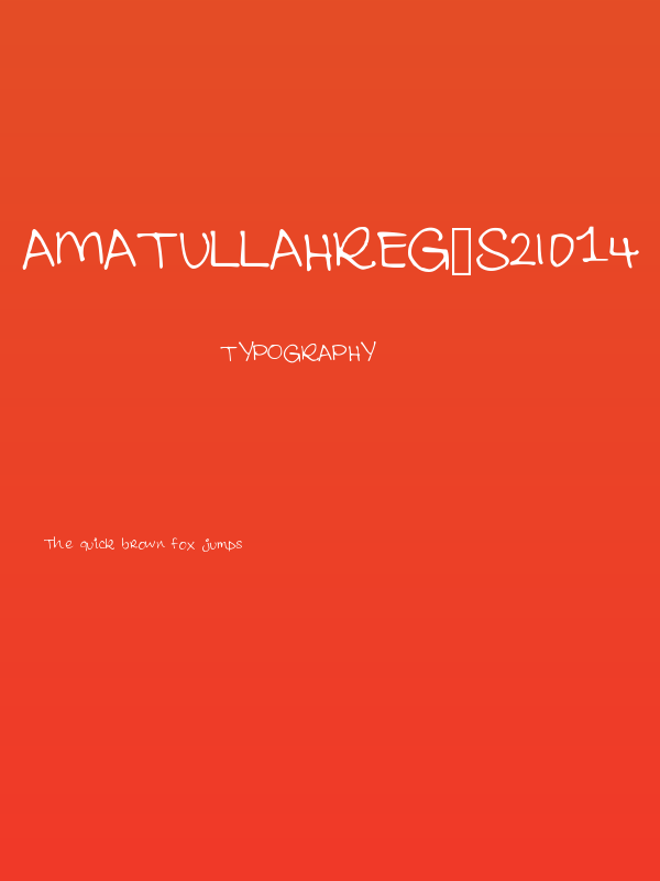 AmatullahReg_S2014 Poster