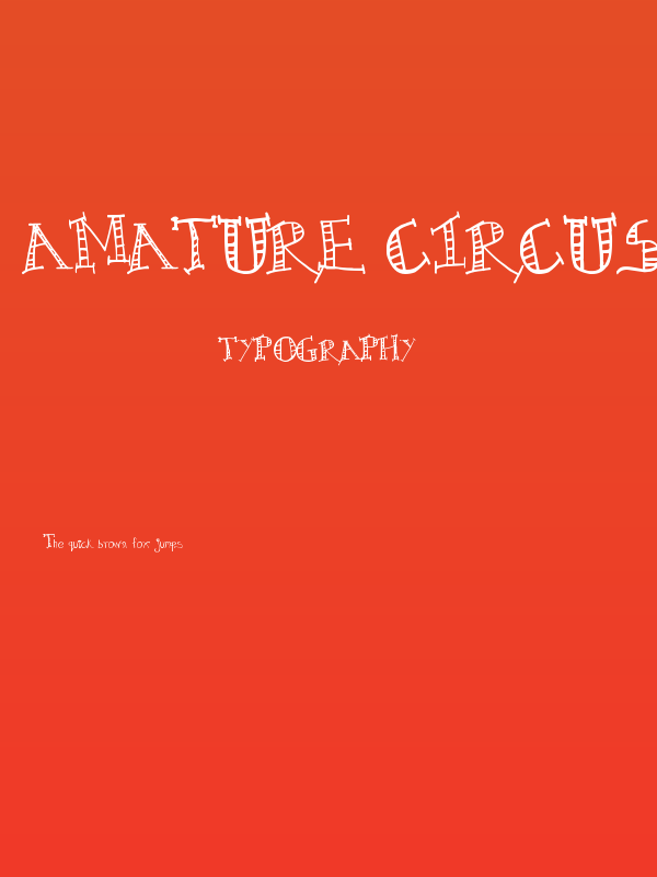 Amature Circus Poster
