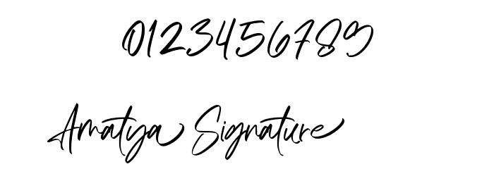 Amatya Signature Font OTHER CHARS