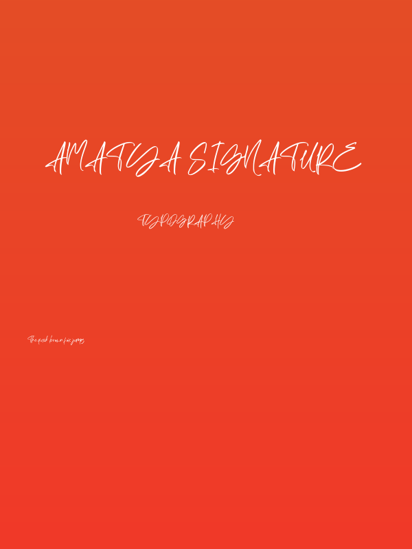 Amatya Signature Poster