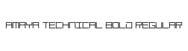 Amaya Technical Bold Regular  नि: शुल्क फ़ॉन्ट्स डाउनलोड