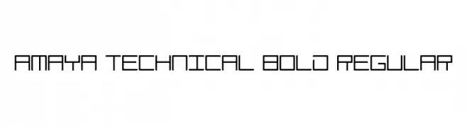 Amaya Technical Bold Regular  font caratteri gratis