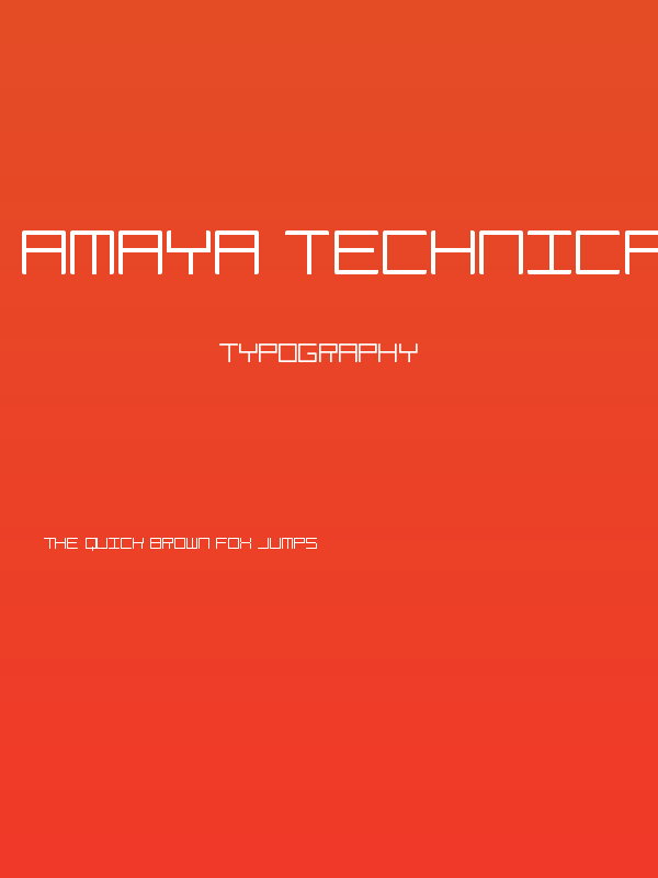 Amaya Technical Bold Regular Poster