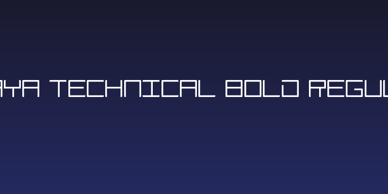 Amaya Technical Bold Regular Social Header