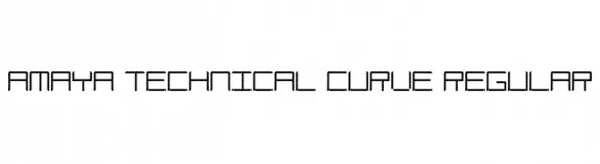 Amaya Technical Curve Regular  font caratteri gratis