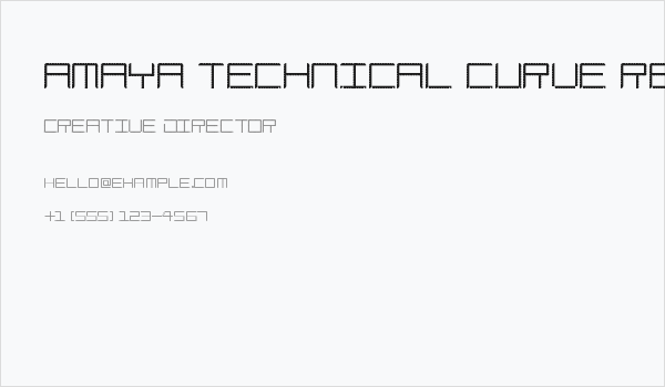 Amaya Technical Curve Regular Business Card