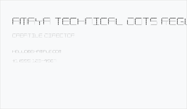 Amaya Technical Dots Regular Business Card