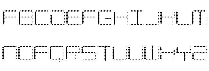 Amaya Technical Dots Regular Font LOWERCASE