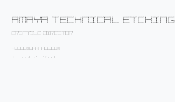 Amaya Technical Etching Regular Business Card