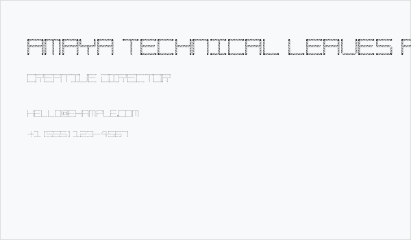 Amaya Technical Leaves Regular Business Card