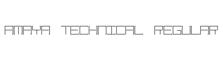Amaya Technical Regular  Скачать бесплатные шрифты