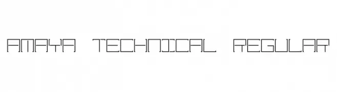 Amaya Technical Regular  font caratteri gratis