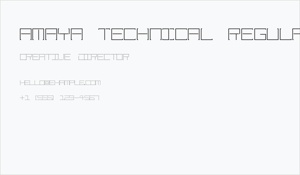 Amaya Technical Regular Business Card