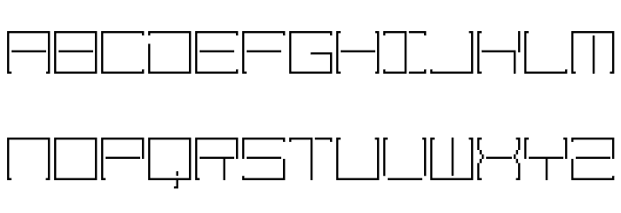 Amaya Technical Regular Font LOWERCASE