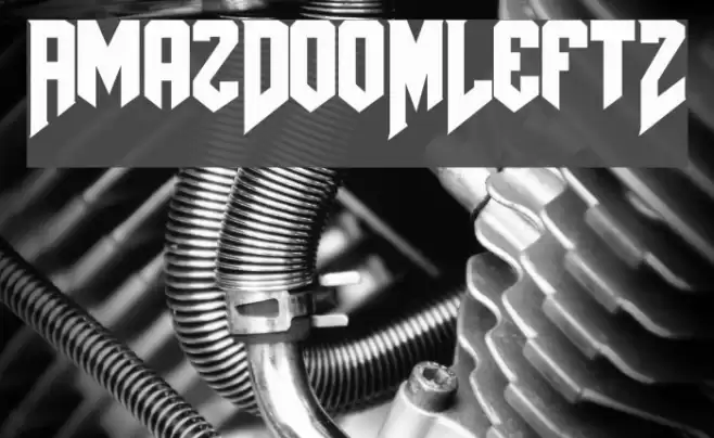 AmazDooMLeft2 Font examples