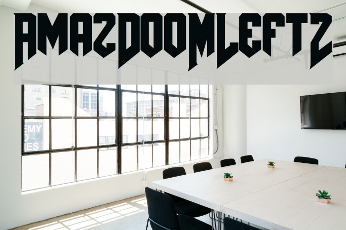 AmazDooMLeft2 Font examples