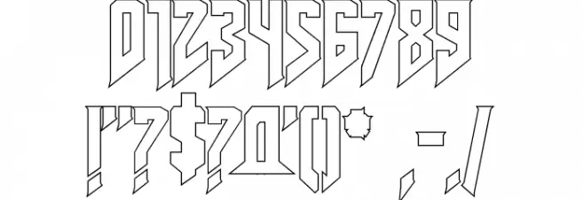AmazDooMLeftOutline Font OTHER CHARS