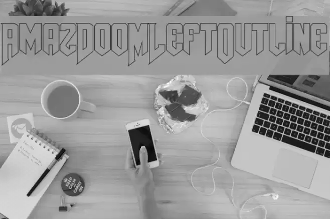 AmazDooMLeftOutline Font examples