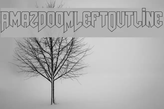 AmazDooMLeftOutline Font examples
