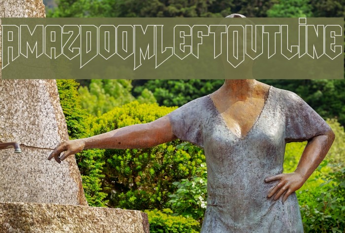 AmazDooMLeftOutline Font examples