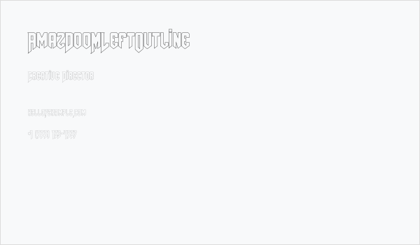AmazDooMLeftOutline Business Card
