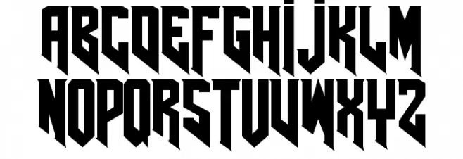 AmazDooMRight2 Шрифта ВЕРХНИЙ