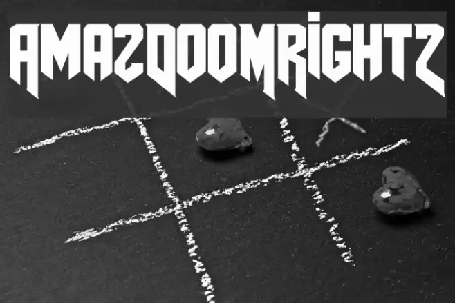 AmazDooMRight2 Font examples