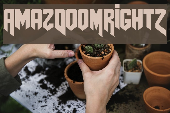 AmazDooMRight2 Font examples