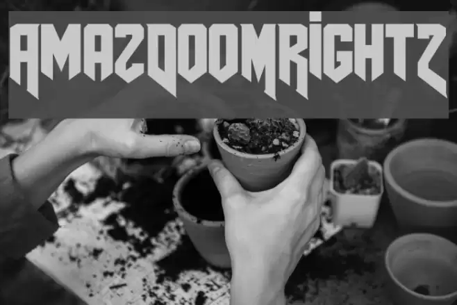 AmazDooMRight2 Font examples