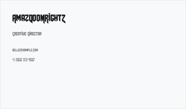 AmazDooMRight2 Business Card