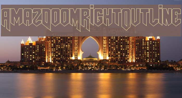 AmazDooMRightOutline Font examples