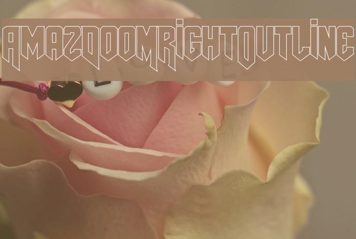 AmazDooMRightOutline Font examples